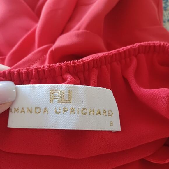 Amanda Uprichard Open Tie Back Mini Dress Red Size S - Picture 13 of 14